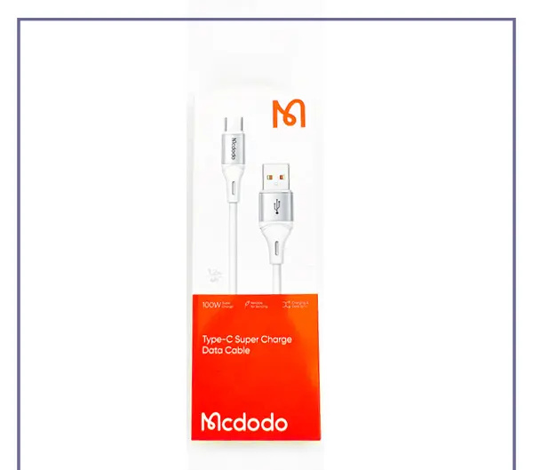 کابل فست شارژ تایپ سی 1.2 متری مکدودو Mcdodo Type-C Super Charge Data Cable CA-184 (E)