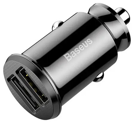 شارژر فندکی بیسوس Baseus Grain Dual USB Car Charger CCALL-ML01 (E)