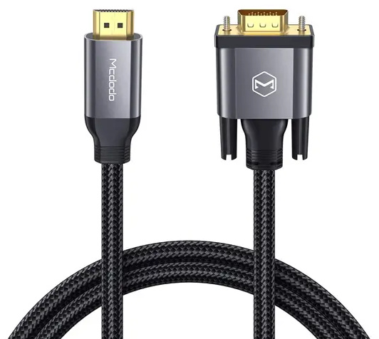 کابل اچ‌دی‌ام‌آی به وی‌جی‌آی 2 متری مک‌دودو MCDODO HDMI TO VGA 4K Adapter Cable Audio Video CA-7770 (E)
