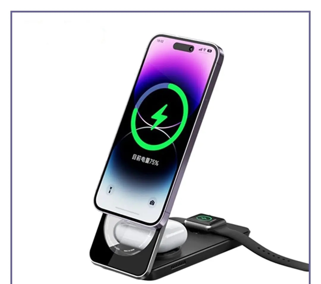 شارژر وایرلس 3 کاره مک دودو Mcdodo 3in1 Magnetic Wireless Charger CH-1151 (E)