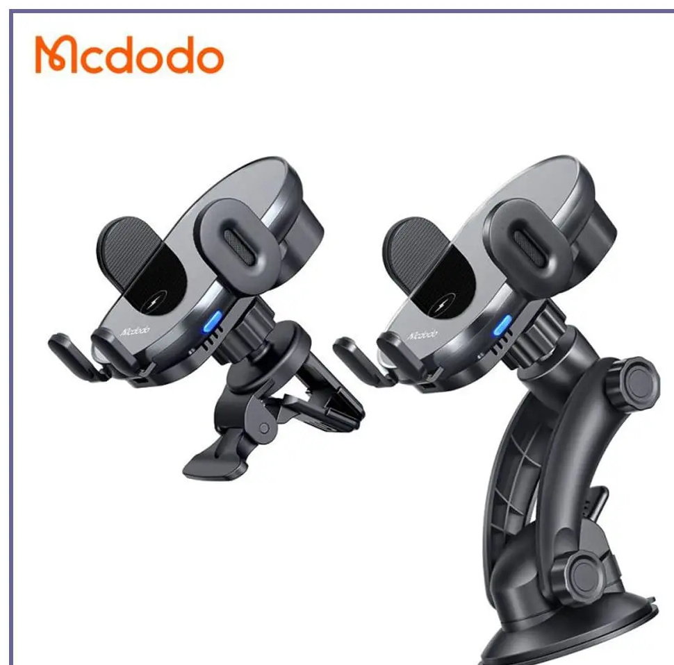 هولدر و شارژر وایرلس 15 وات مک دودو Mcdodo Dual Coil Wireless Charger Car Mount CH-1600 (E)