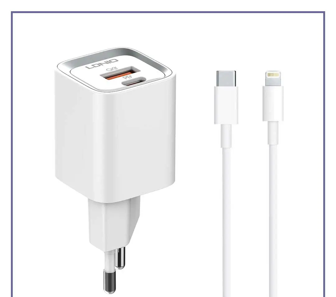 شارژر مسافرتی الدینیو 20 وات به همراه کابل LDNIO POWER ADAPTER 20W A2318M (E)