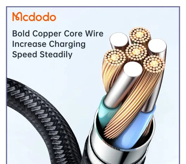 کابل شارژ لایتنینگ 1.2 متری مک دودو Mcdodo Lightning Transparent Data Cable CA-3510 (E)