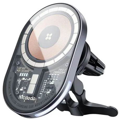 هولدر و شارژ وایرلس مگنتی مک دودو Mcdodo Transparent Magnetic Wireless Charging Car mount CH-2340 (E)