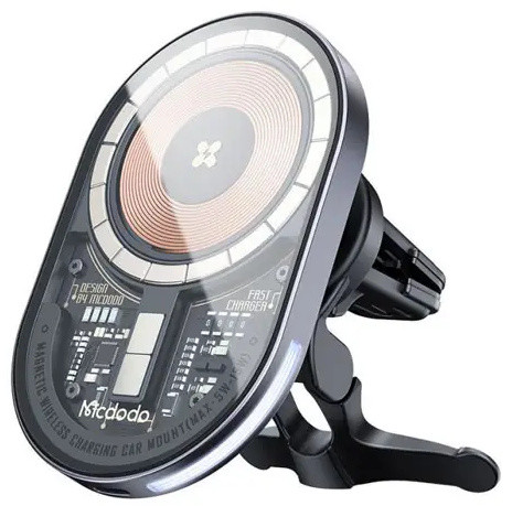 هولدر و شارژ وایرلس مگنتی مک دودو Mcdodo Transparent Magnetic Wireless Charging Car mount CH-2340 (E)