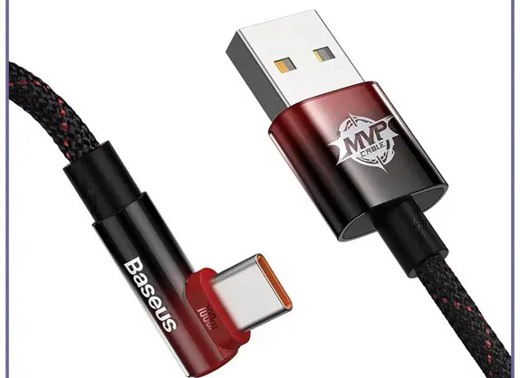 کابل تایپ سی گیمینگ بیسوس 1متر Baseus MVP2ELBOW TYPEC 100W CAVP000421 (E)