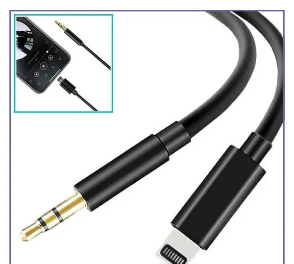 کابل تبدیل لایتنینگ به AUX طول 1 متر کوتتسی Coteetci Lightning To 3.5 Audio Cable CS8855 (E)