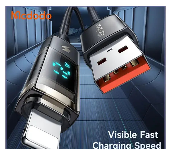کابل شارژ لایتنینگ قطع کن دار 1.2 متری مک دودو Mcdodo Lightning Auto Power Off CA-3620 (E)
