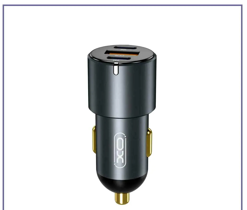شارژر فندکی 3 پورت 65 وات ایکس او XO-CC45 DUAL PD CAR CHARGER (E)