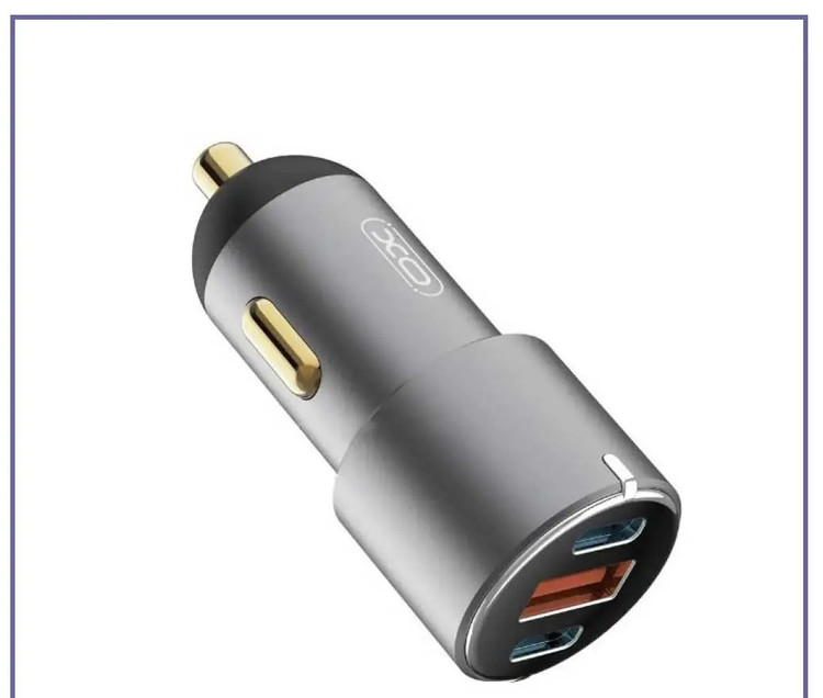 شارژر فندکی 3 پورت 65 وات ایکس او XO-CC45 DUAL PD CAR CHARGER (E)