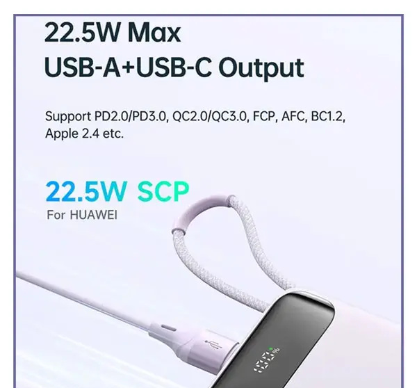 پاوربانک 22.5 وات همراه با کابل لایتنینگ مک دودو Mcdodo Powerbank MC-325 (E)