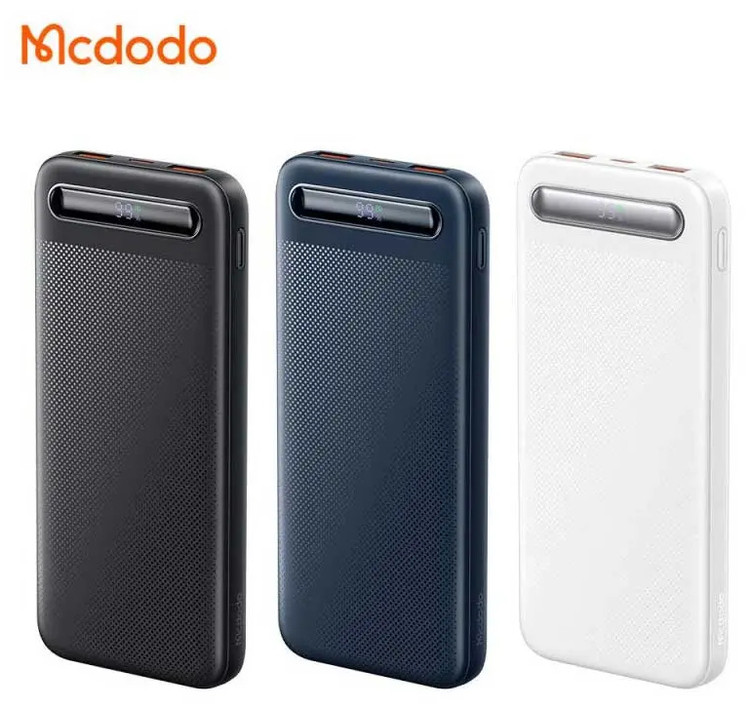 پاوربانک 22.5 وات ظرفیت 10000 مک دودو مدل MCDODO POWER BANK DIGITAL DISPLAY MC-388 (E)