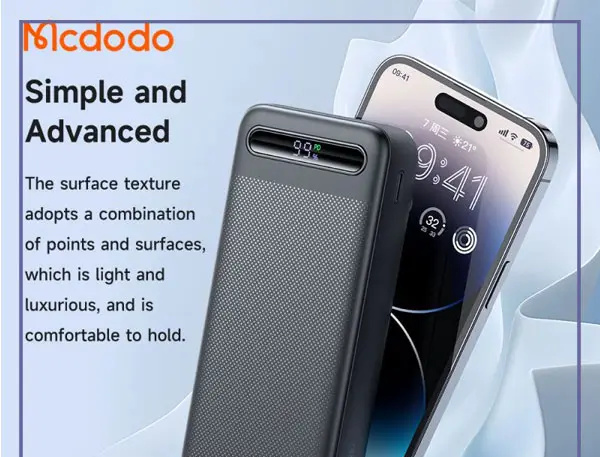 پاوربانک 22.5 وات ظرفیت 20000 مک دودو مدل MCDODO Power Bank Digital Display MC-389 (E)
