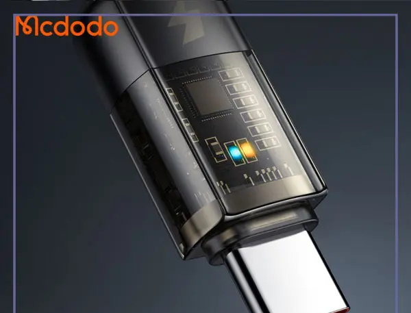 کابل شارژ دوسر تایپ سی قطع کن دار 100 وات مک دودو Mcdodo Auto Power Off Type-C To Type-C Cable CA-2840 (E)