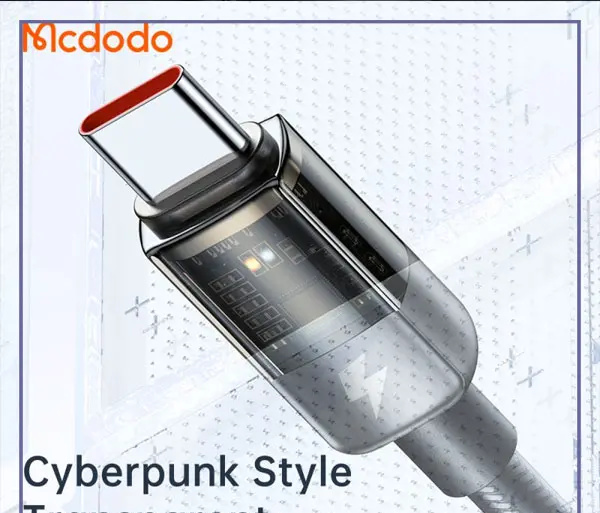 کابل شارژ دوسر تایپ سی قطع کن دار 100 وات مک دودو Mcdodo Auto Power Off Type-C To Type-C Cable CA-2840 (E)
