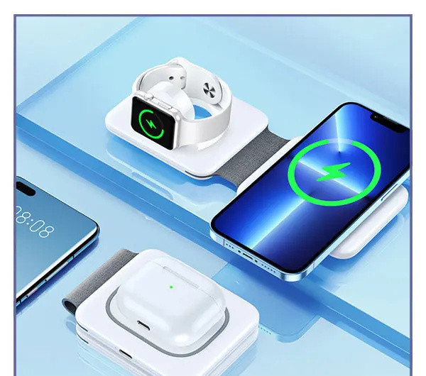 شارژر وایرلس 3 کاره ارلدم Earldom Magnetic Wireless Charger ET-WC19 (E)
