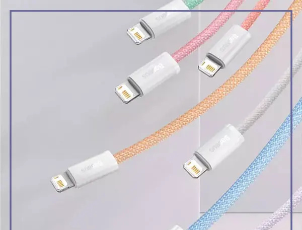 کابل شارژ لایتنینگ 1 متری بیسوس Baseus Dynamic Fast Charging Data Cable CALD000402 (E)