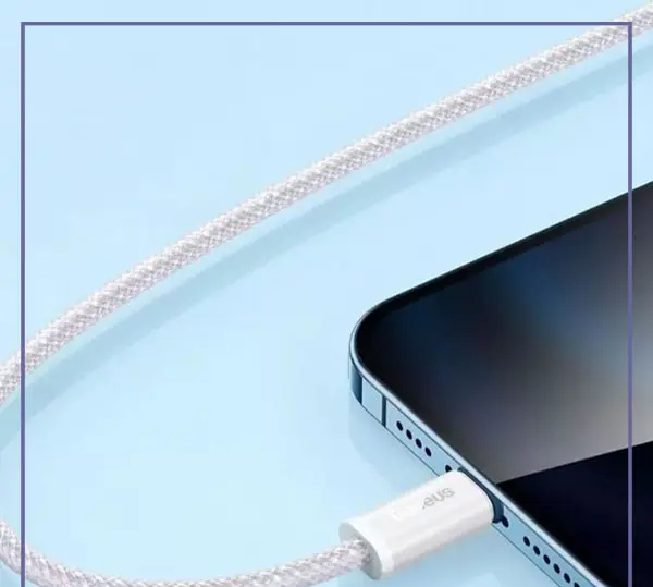 کابل شارژ لایتنینگ 1 متری بیسوس Baseus Dynamic Fast Charging Data Cable CALD000402 (E)