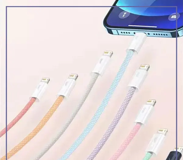کابل شارژ لایتنینگ 1 متری بیسوس Baseus Dynamic Fast Charging Data Cable CALD000402 (E)