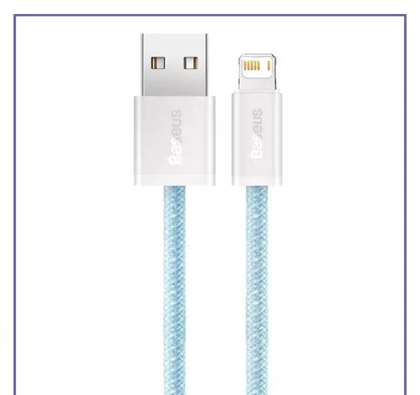 کابل شارژ لایتنینگ 1 متری بیسوس Baseus Dynamic Fast Charging Data Cable CALD000402 (E)