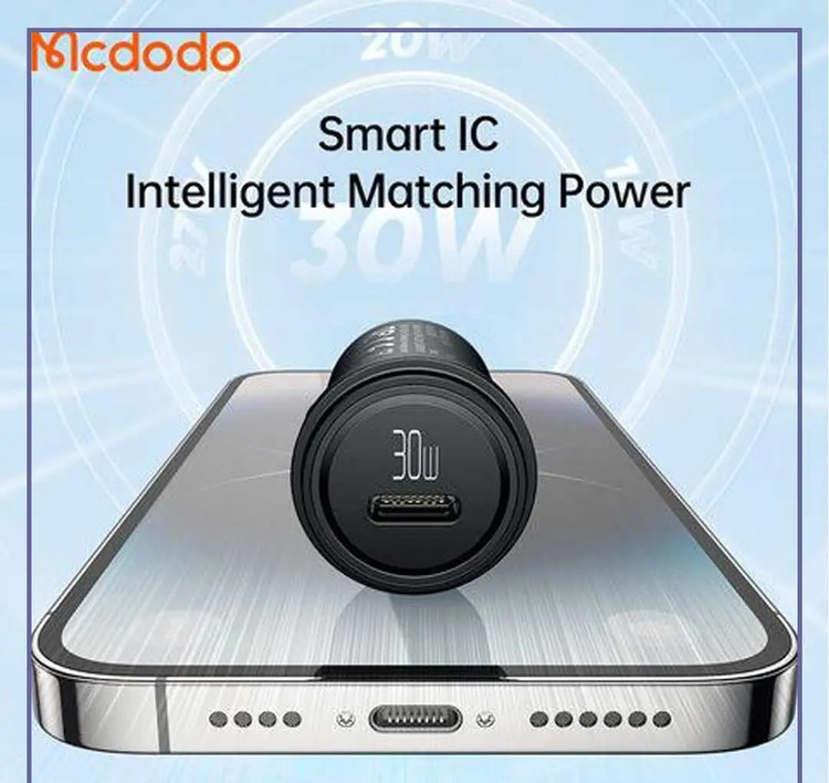 شارژر فندکی مکدودو 30 وات به همراه تایپ سی به لایتنینگ MCDODO CC-7492 (E)