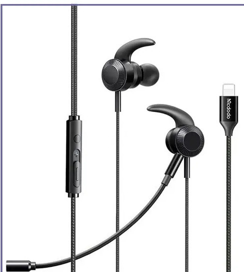 هندزفری سیمی گیمینگ لایتنینگ مک دودو Mcdodo Gaming Lightning Earphone HP-1350 (E)