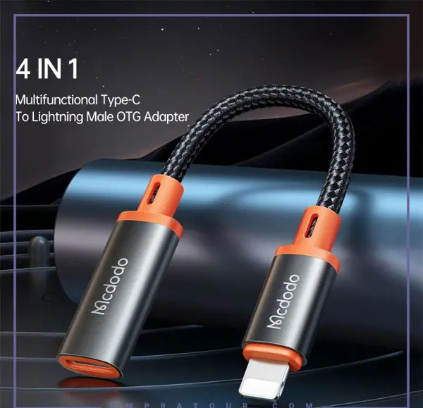 تبدیل تایپ سی به لایتنینگ مک دودو Mcdodo Type-C To Lightning Convertor Cable CA-1440 (E)