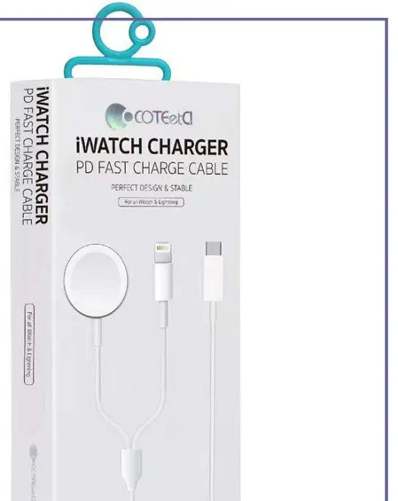 کابل شارژ سریع اپل واچ دوکاره کوتتسی Coteetci IWatch Charger PD Fast Charging Cable 26002 (E)