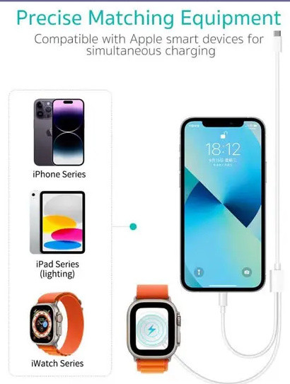 کابل شارژ سریع اپل واچ دوکاره کوتتسی Coteetci IWatch Charger PD Fast Charging Cable 26002 (E)