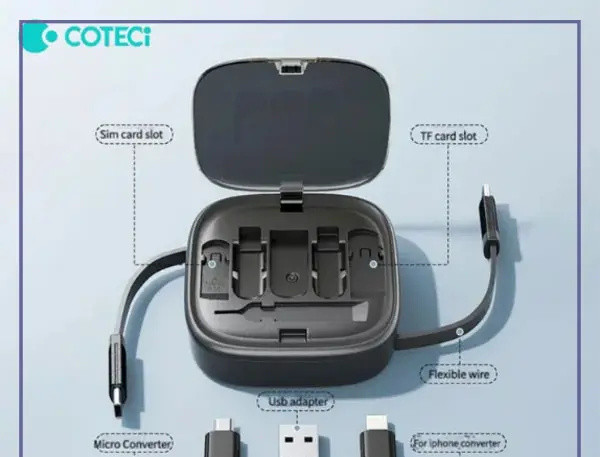 پک چند منظوره کابل و تبدیل کوتسی COTECI MULTIFUNCTIONAL TELESCOPIC CORD STORAGE BOX 87701 (E)
