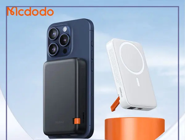 پاوربانک وایرلس مگنتی 10000 مک دودو Mcdodo Built-in Magnetic Wireless 20W Power Bank MC-510 (E)