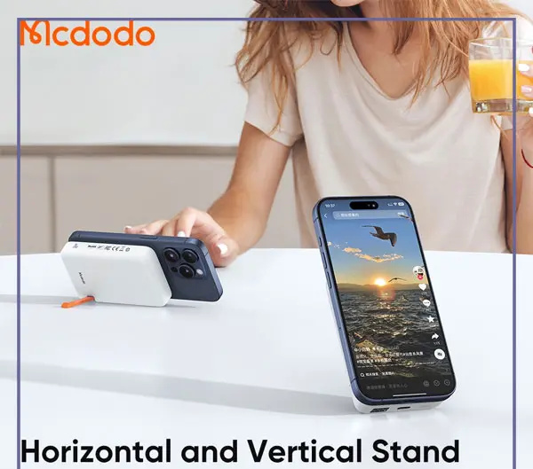 پاوربانک وایرلس مگنتی 10000 مک دودو Mcdodo Built-in Magnetic Wireless 20W Power Bank MC-510 (E)