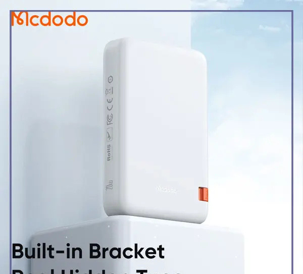پاوربانک وایرلس مگنتی 10000 مک دودو Mcdodo Built-in Magnetic Wireless 20W Power Bank MC-510 (E)