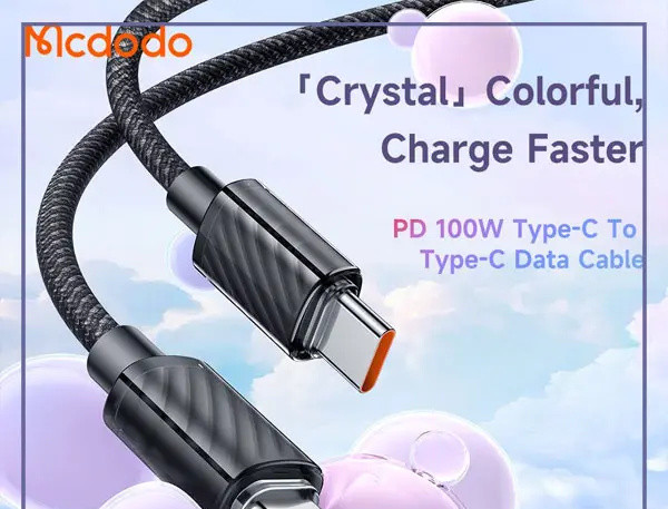 کابل شارژ دو سر تایپ سی 100 وات 1.2 متر مک دودو Mcdodo Type-C to Type-C PD Data Cable CA-3670 (E)