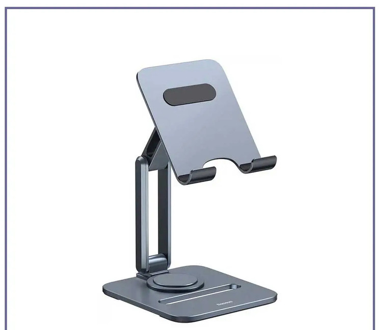 هولدر رومیزی تبلت 360درجه بیسوس Baseus Desktop Biaxial Foldable Metal Stand for tablet B10431801811 (E)
