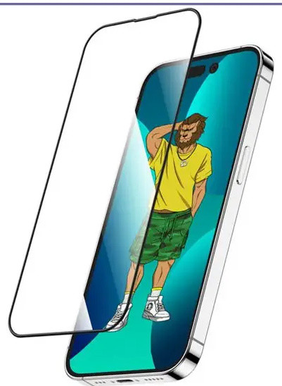 گلس دور سلیکیونی گرین لاین آیفون Green Lion 3D Silicone Plus High Definition For Iphone 14 Pro (E)