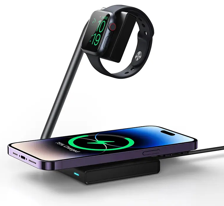 شارژر بیسیم 2 کاره جویروم Joyroom 2in1 wireless charger JR-WQN05 (E)