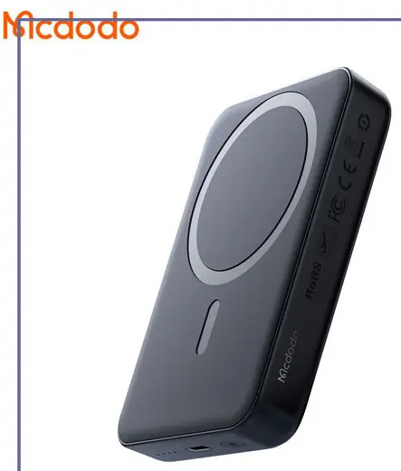 پاوربانک وایرلس مگنتی 20 وات 10000 مک دودو Mcdodo Magnetic Wireless Power Bank MC-426 (E)