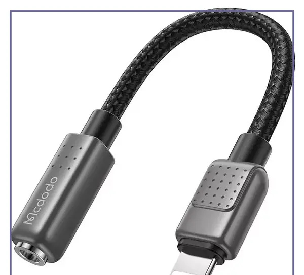 تبدیل لایتنینگ به جک 3.5 میلی متری مک دودو Mcdodo Lightning To DC3.5MM Female Digital Audio Cable CA-501 (E)