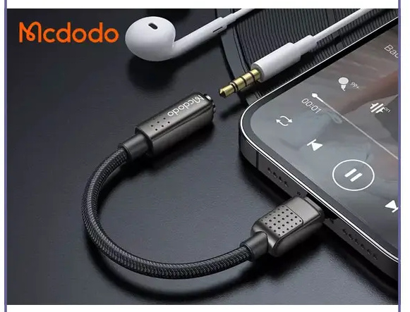 تبدیل لایتنینگ به جک 3.5 میلی متری مک دودو Mcdodo Lightning To DC3.5MM Female Digital Audio Cable CA-501 (E)