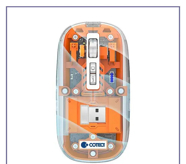 موس بیسیم 3 حالته کوتسی Coteci Magic Crystal II Three Mode Mouse 84015 (E)