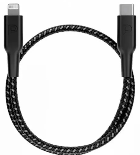 کابل تایپ سی به لایتنینگ 30 سانتی پاورولوژی Powerology Type-C To lightning PD Data Cable PCAB006BK (E)