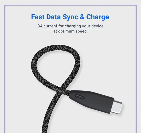 کابل دو سر تایپ سی 100 وات پاورولوژی Powerology Braided USB-C To USB-C Data Cable PBCC2BK (E)
