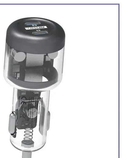 شارژر فندکی دو پورت 35 وات پاورولوژی Powerology Crystalline Quick Car Charger PCCSR011 (E)