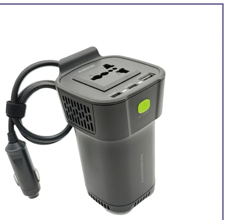 اینورتر 150 وات پاورولوژی POWEROLOGY 150W CUP HOLDER POWER INVERTER P150INVBK (E)