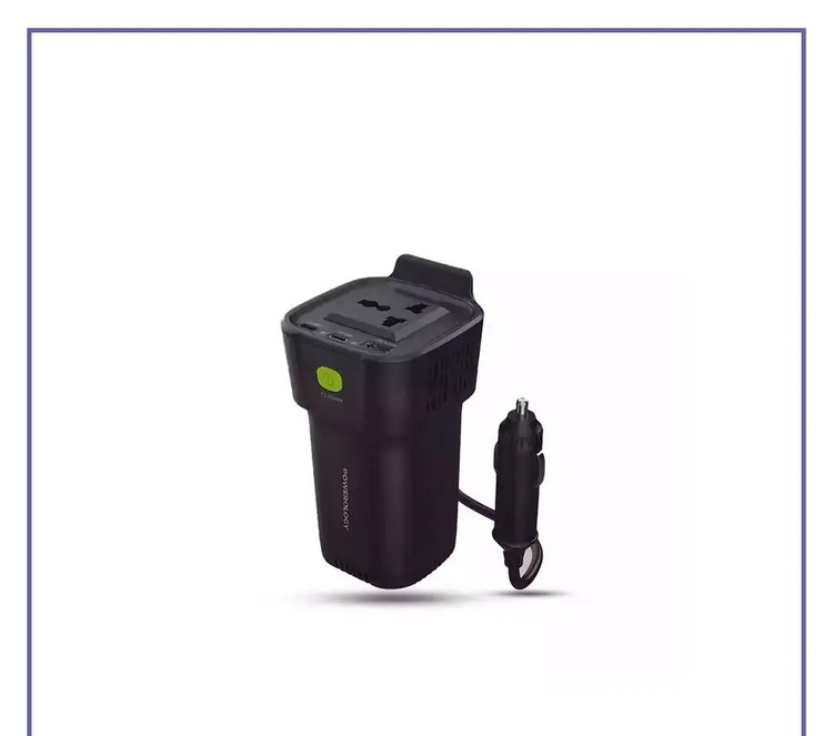 اینورتر 150 وات پاورولوژی POWEROLOGY 150W CUP HOLDER POWER INVERTER P150INVBK (E)