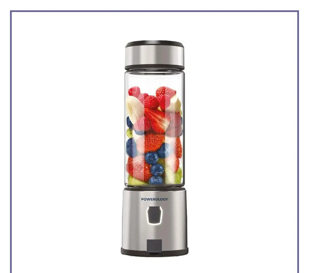 مخلوط کن شارژی 6 تیغه پاورولوژی Powerology 6 Blades Portable and Rechargeable Juicer and Blender P6BPJBK (E)