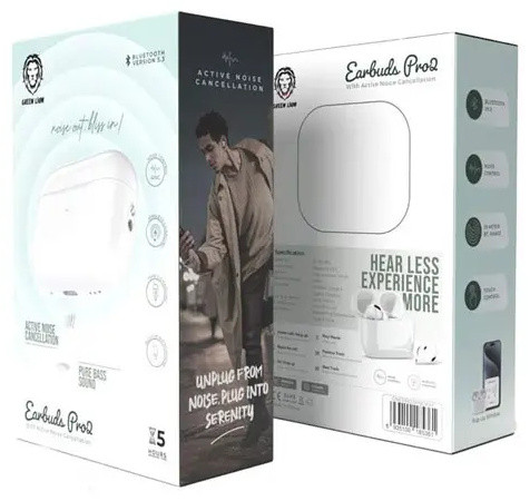 هندزفری بلوتوث گرین لاین Green Lion Earbuds Pro 2 GNEPRO2ANCWH (E)