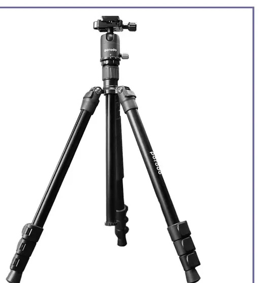 سه پایه دوربین و موبایل پرودو Porodo Professional Aluminum Tripod PD-TRPBAL-BK (E)