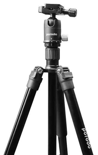 سه پایه دوربین و موبایل پرودو Porodo Professional Aluminum Tripod PD-TRPBAL-BK (E)